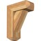 Ekena Millwork Traditional Craftsman Rough Sawn Bracket w/ Offset Brace, Western Red Cedar, 6"W x 14"D x 18"H BKT0604X14X18TRA04RWR - alternate 1